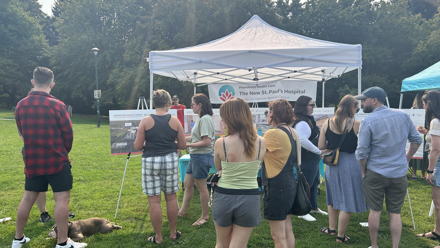 Providence teams chatting with locals at the McSpadden County Fair (September 8, 2024)