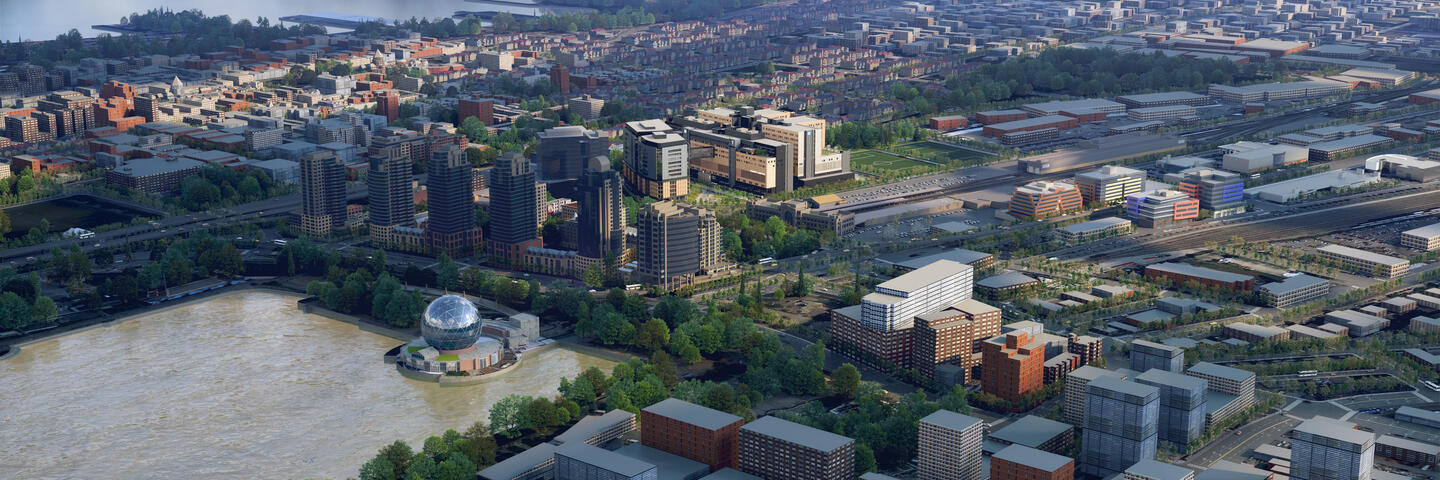 Ext-North East View to North Shore Mountains from False Creek