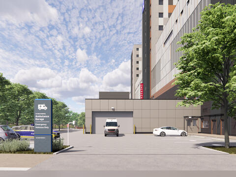 Ambulance Garage Exterior rendering
