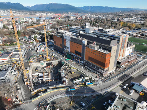 New St. Paul's Hospital and CSRC Construction Winter 2025